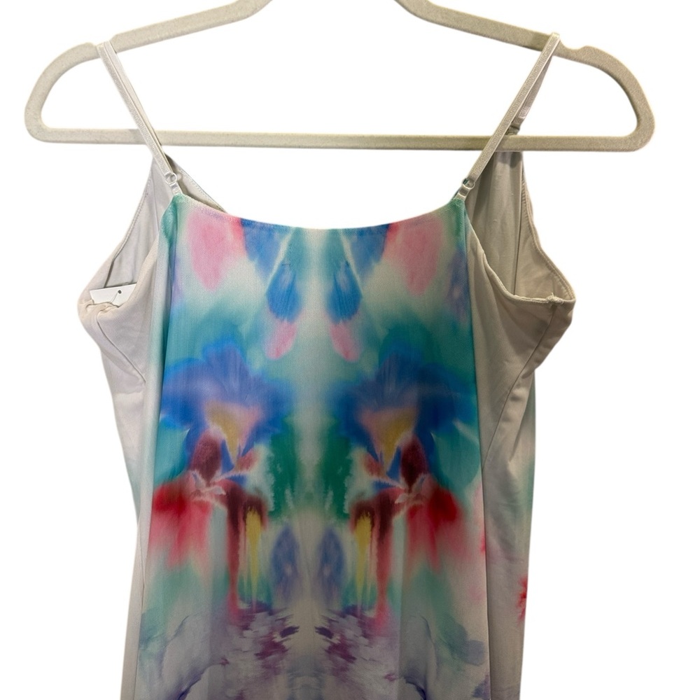 AFRM Multicolor Body-con Party Resortwear Maxi Slip Dress sz L - Picture 3 of 8